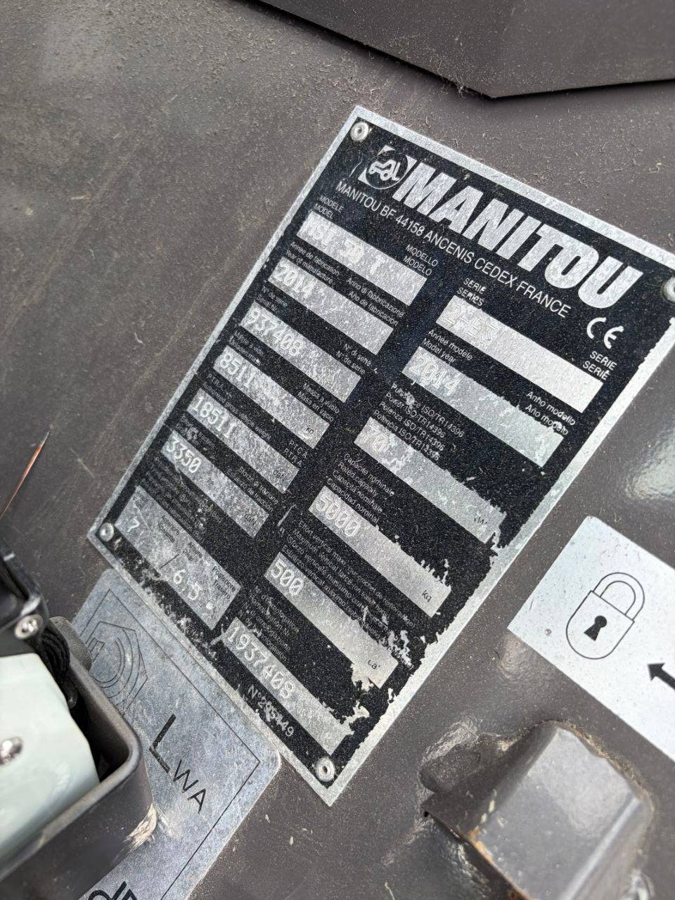Geländestapler Manitou MSI50T Diesel 3500 kg 4,0 m 2014
