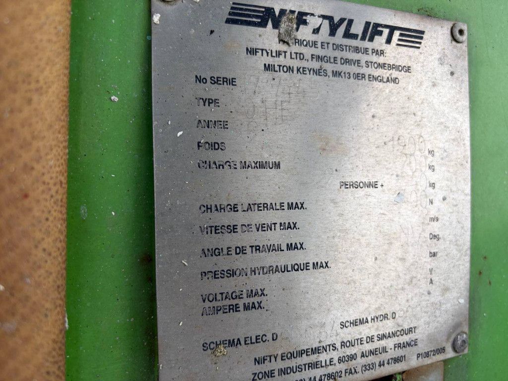 Anhängermontierte Hubarbeitsbühne Niftylift 170HE 1999