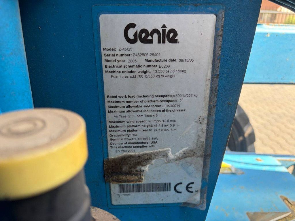 Articulating boom lift Genie Z-45/25 Diesel 227kg 15.9m 2005