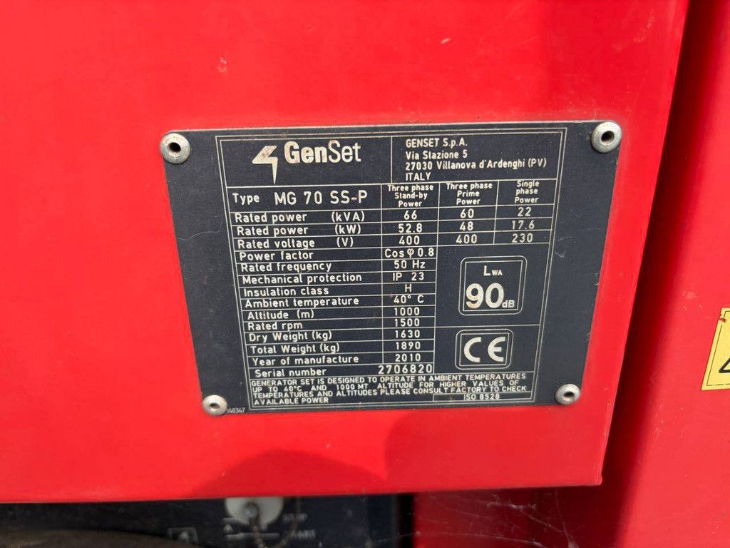 Generator MG70SS-P Diesel 66kVA 2010