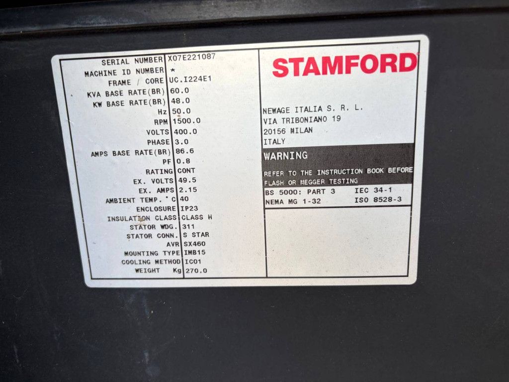 Generator MG70SS-P Diesel 66kVA 2010