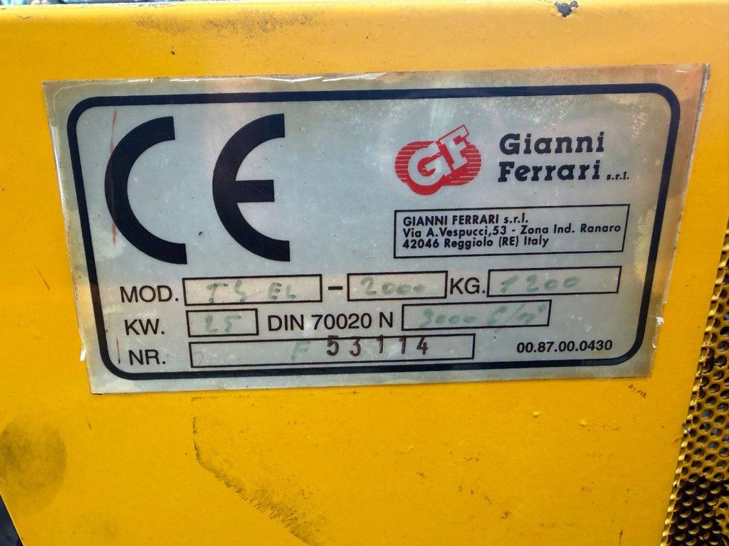 Ride-on mower Gianni Ferrari Turbo4 Diesel 25kW 2000