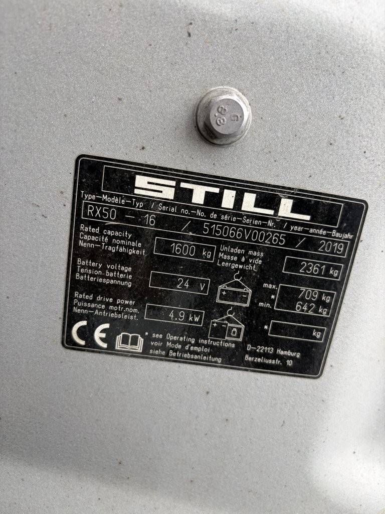 Forklift Still RX50-16 Electric 1600kg 2019