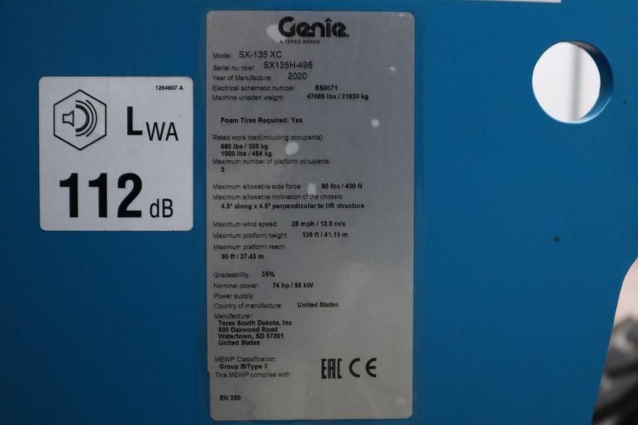 Genie SX135 XC Valid inspection, *Guarantee! 43m Working