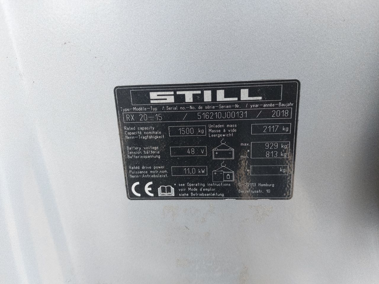 Still RX20-15 triplex sideshift 2018