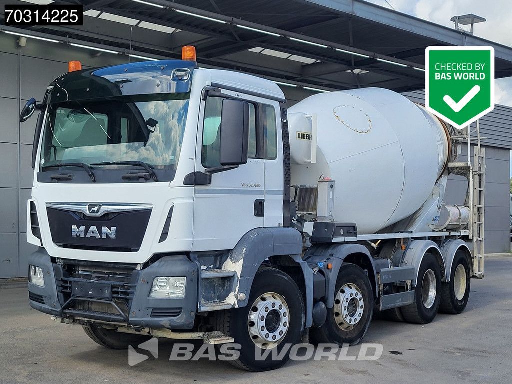 MAN TGS 32.420 8X4 9m3 Liebherr HTM 905PSKD Mixer Steel suspension Engine Brake Euro 6