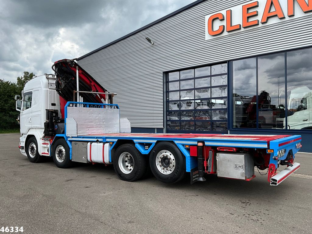 Scania R 580 8x2 V8 Retarder Euro 6 HMF 50 Tonmeter laadkraan + Fly-Jib