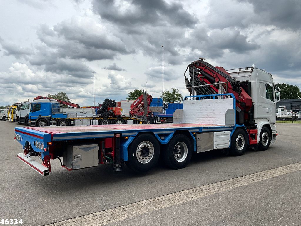 Scania R 580 8x2 V8 Retarder Euro 6 HMF 50 Tonmeter laadkraan + Fly-Jib