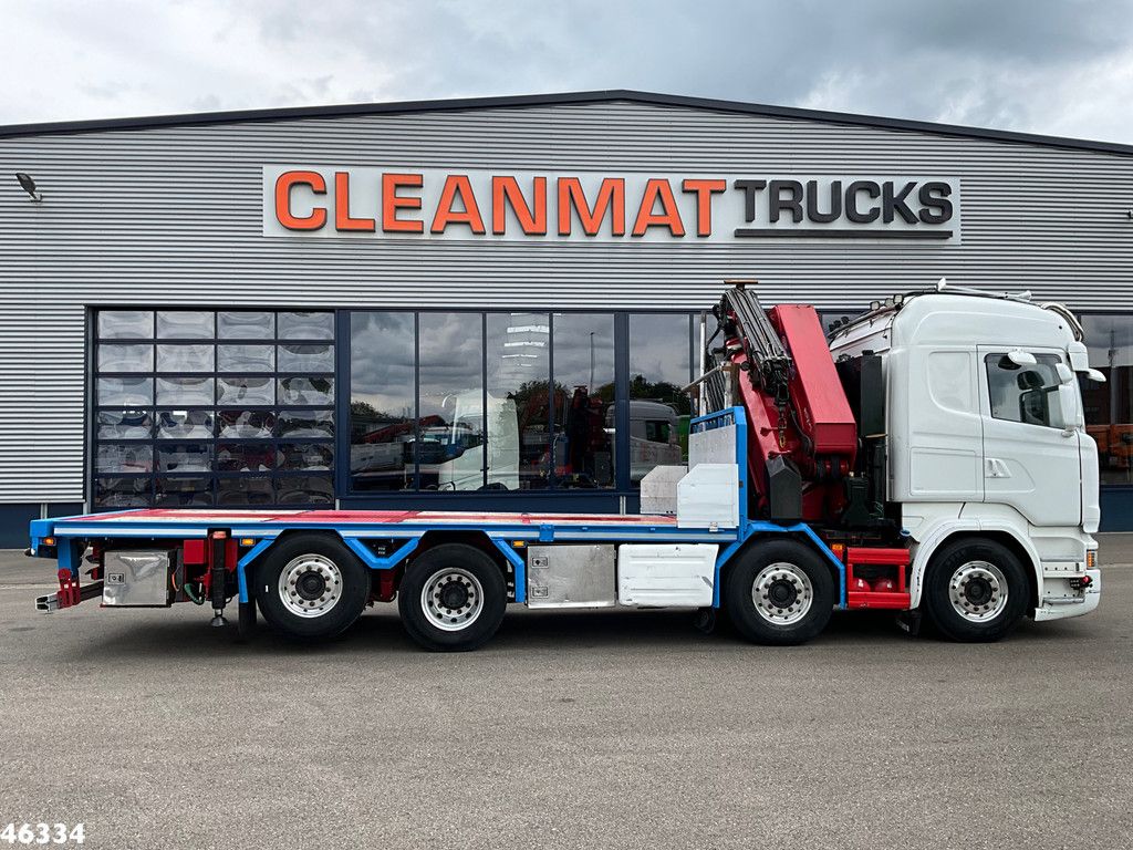 Scania R 580 8x2 V8 Retarder Euro 6 HMF 50 Tonmeter laadkraan + Fly-Jib