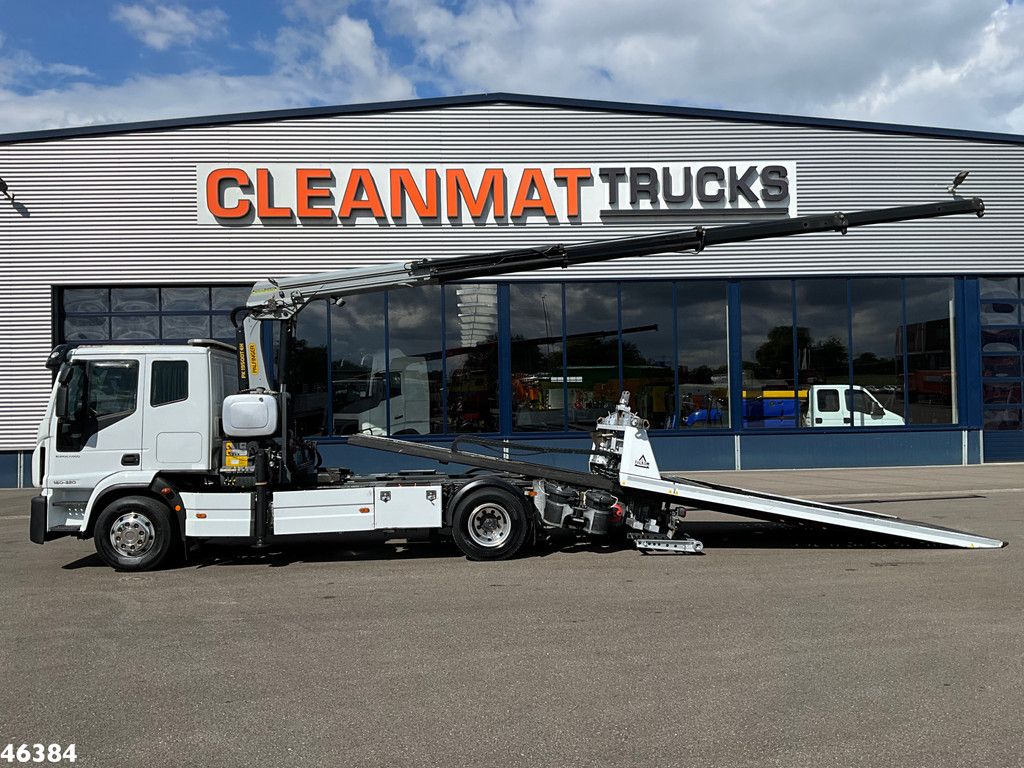 Iveco Eurocargo ML160E32 Euro 6 Falkom Abschlepp + Palfinger 19 Tm laadkraan