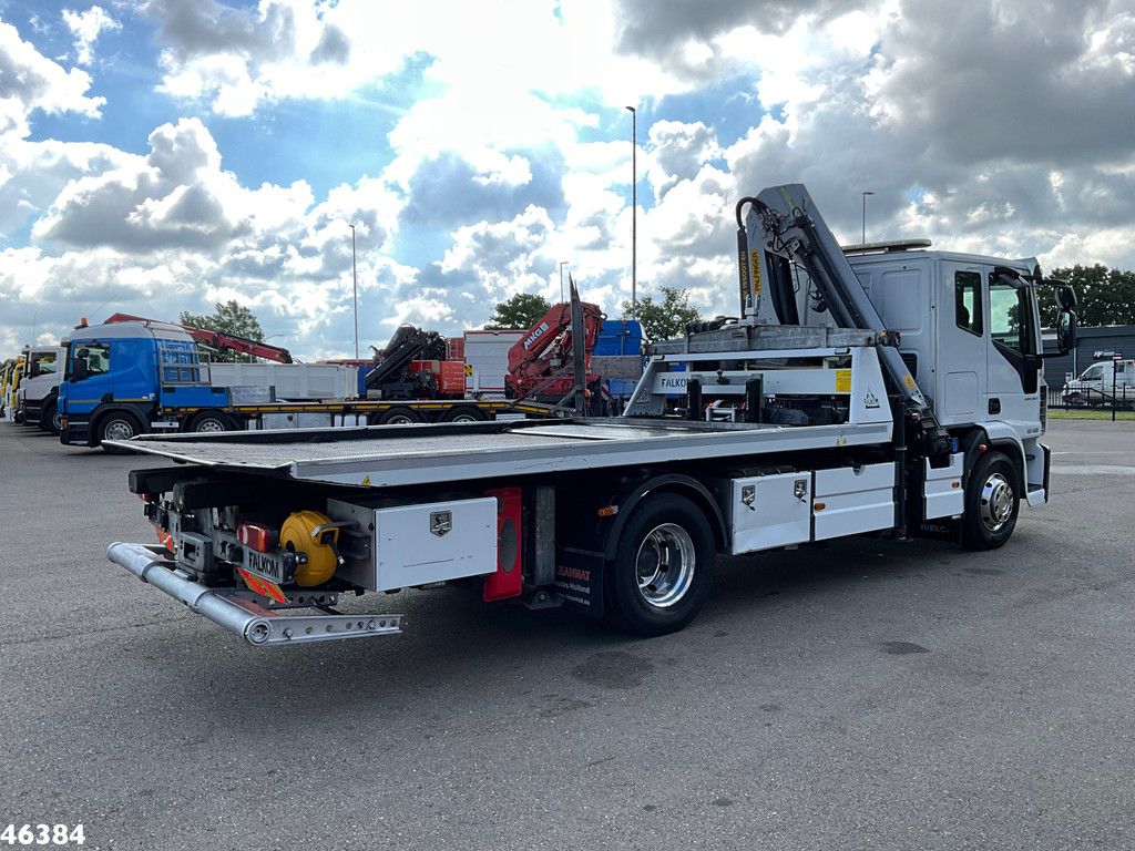 Iveco Eurocargo ML160E32 Euro 6 Falkom Abschlepp + Palfinger 19 Tm laadkraan