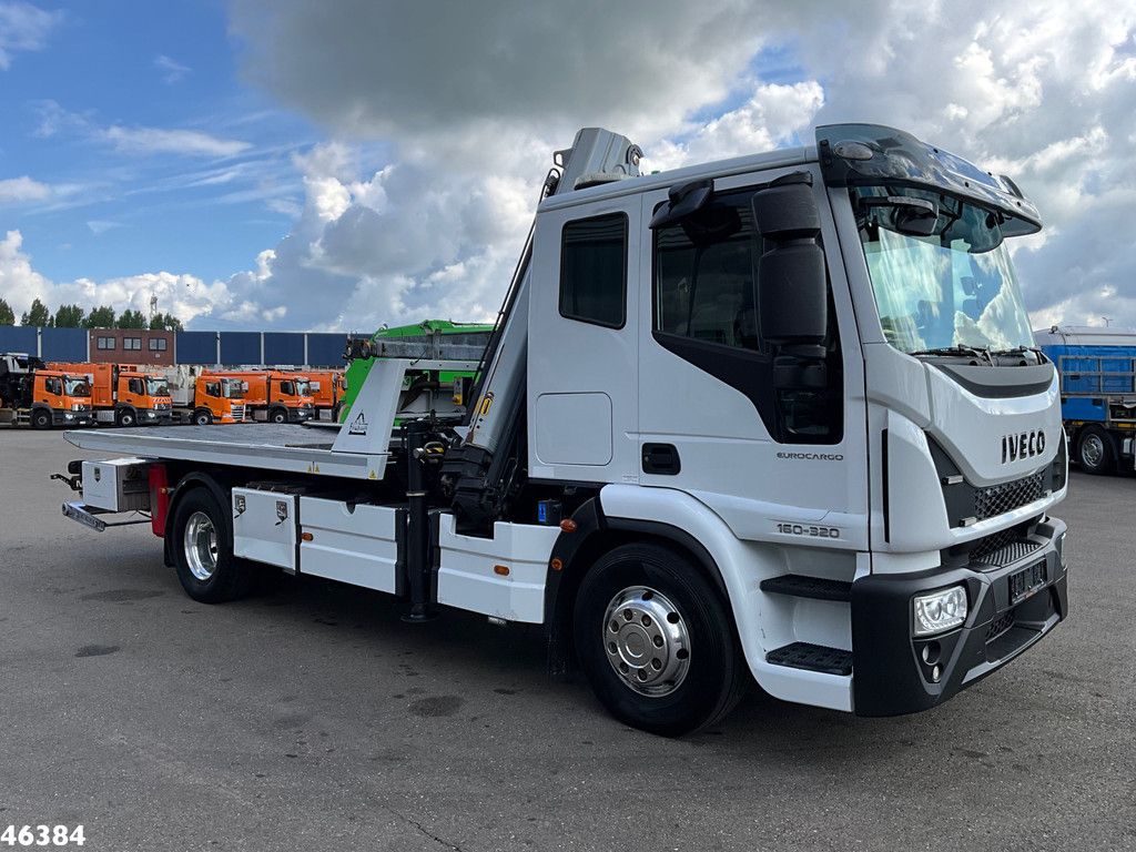 Iveco Eurocargo ML160E32 Euro 6 Falkom Abschlepp + Palfinger 19 Tm laadkraan