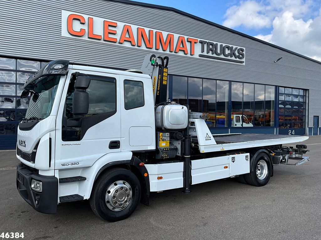 Iveco Eurocargo ML160E32 Euro 6 Falkom Abschlepp + Palfinger 19 Tm laadkraan