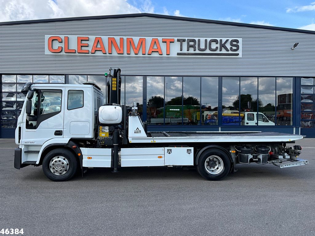 Iveco Eurocargo ML160E32 Euro 6 Falkom Abschlepp + Palfinger 19 Tm laadkraan