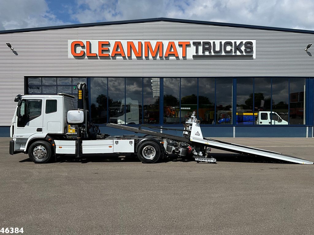Iveco Eurocargo ML160E32 Euro 6 Falkom Abschlepp + Palfinger 19 Tm laadkraan
