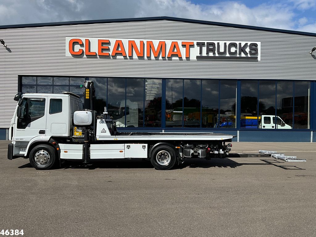 Iveco Eurocargo ML160E32 Euro 6 Falkom Abschlepp + Palfinger 19 Tm laadkraan