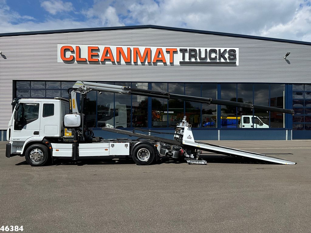 Iveco Eurocargo ML160E32 Euro 6 Falkom Abschlepp + Palfinger 19 Tm laadkraan