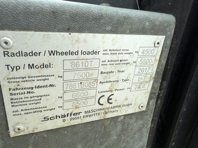 Schaffer 8610T 6.6T Shovel Loader Telescoop Verreiker 5m Hefh