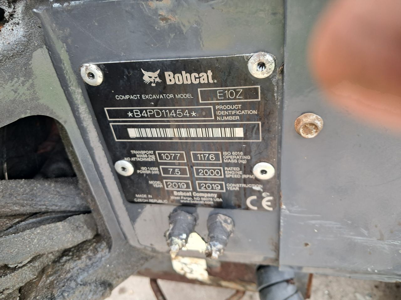 Minigraver Bobcat E10Z ( Bj 2019 ) Minikraan / Graafmachine