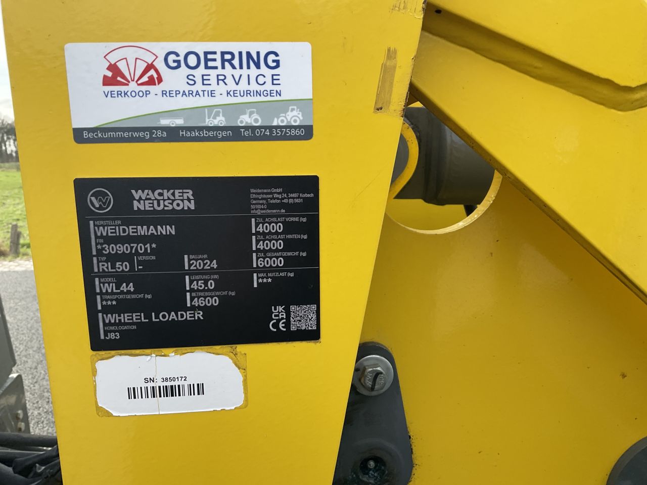 Wacker Neuson WL 44 shovel. 2024