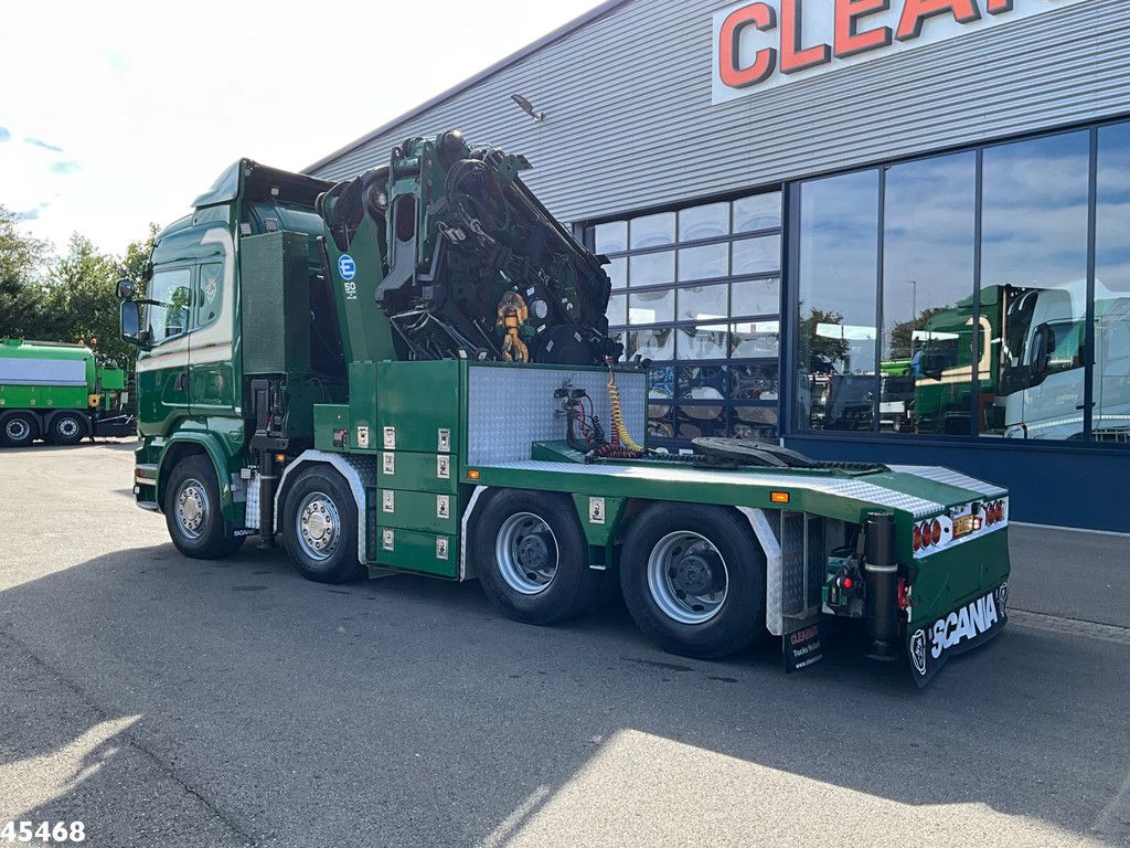 Scania R 490 8x4 Euro 6 Effer 140 Tonmeter laadkraan + Fly-Jib Just 283.508 km