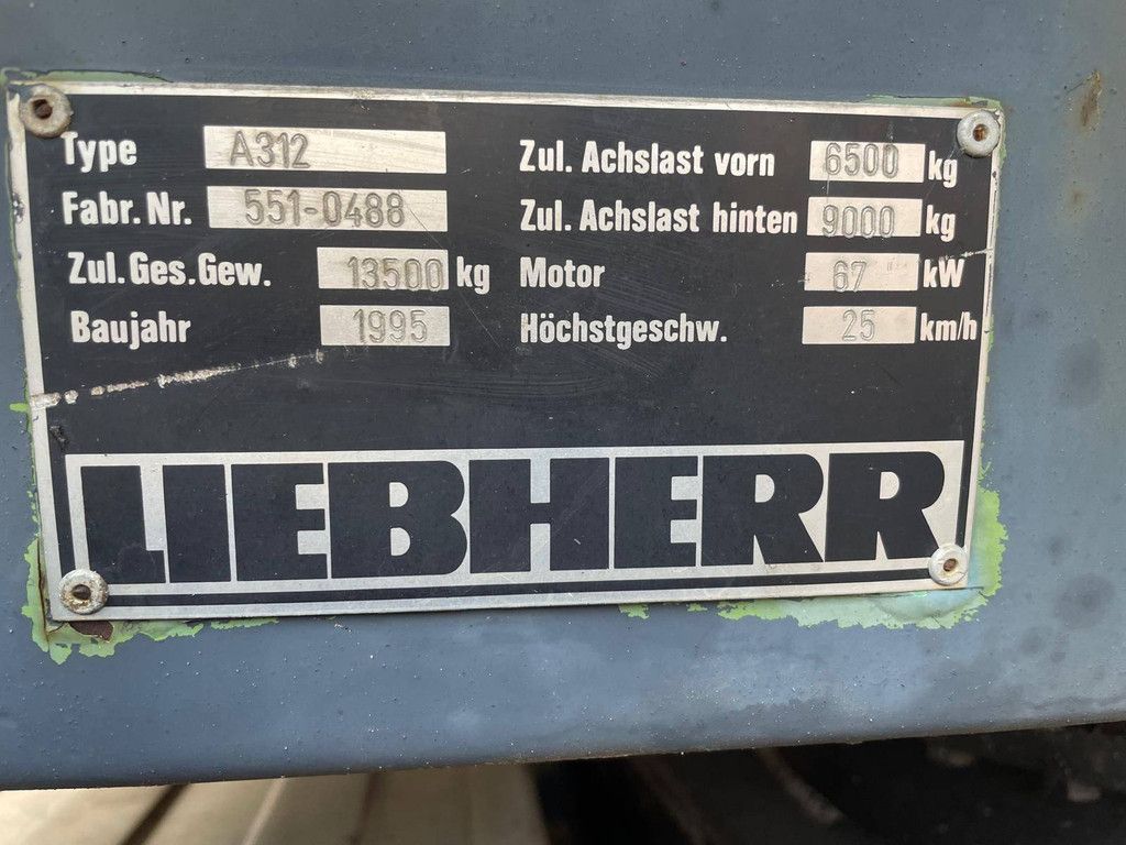 Liebherr A312 Diesel Mobile Crane 1995