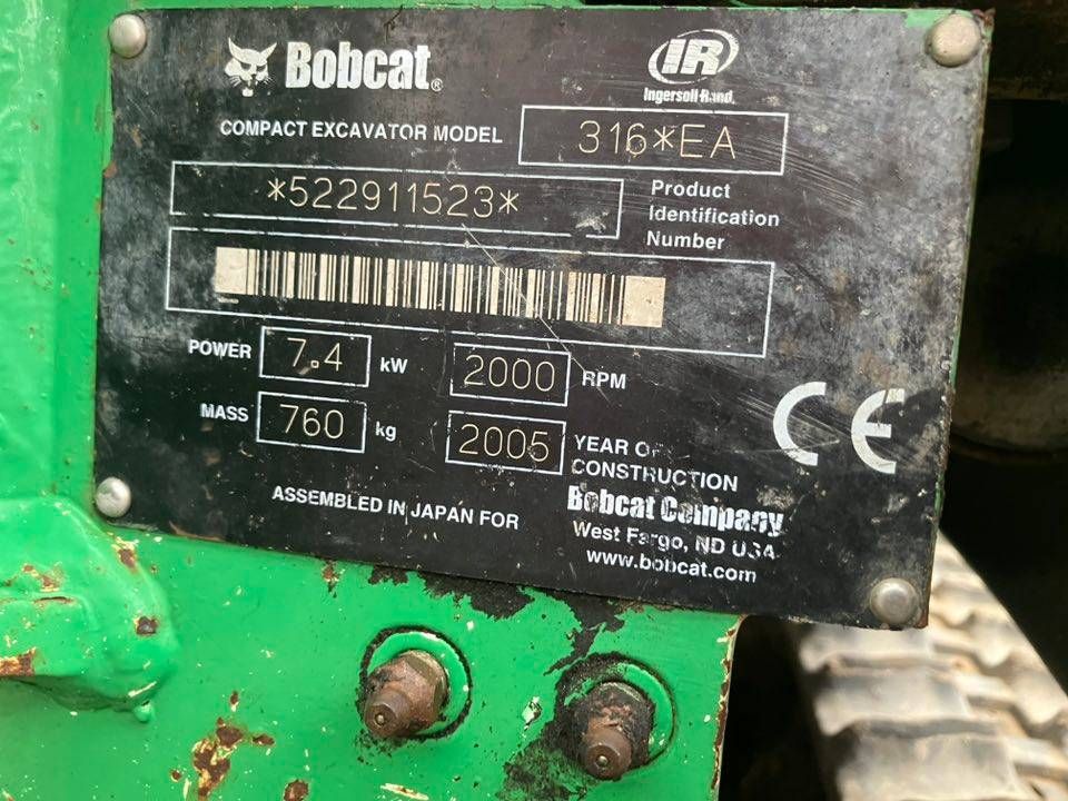 Minigraver Bobcat 319 EA Diesel 2005