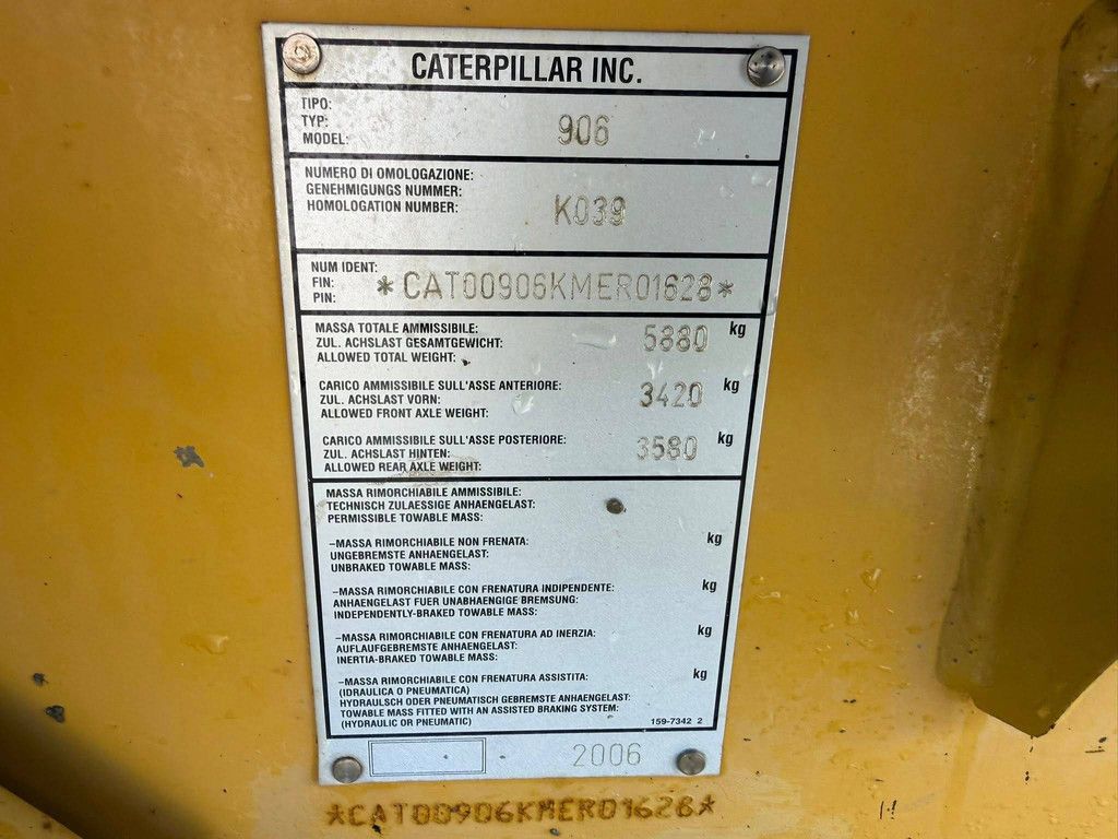 Caterpillar 906 Diesel Wheel Loader 2006