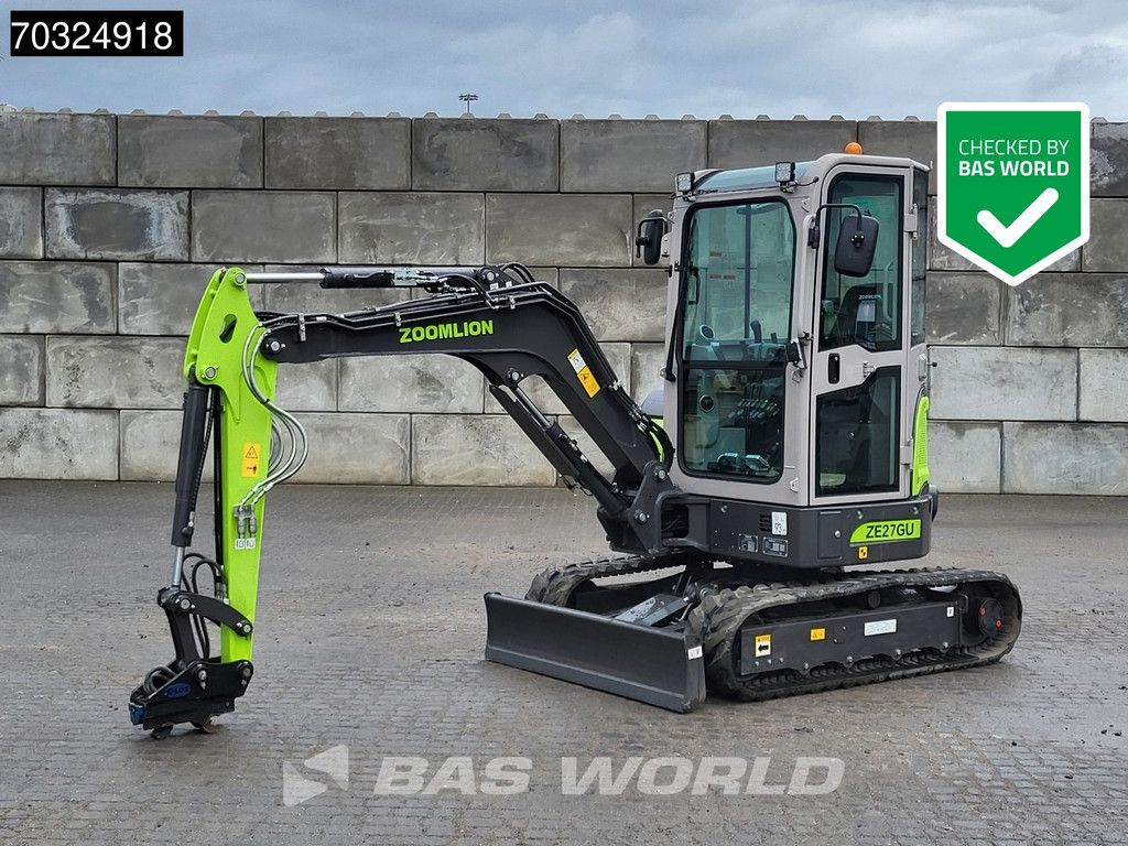 Zoomlion ZE27 GU KUBOTA ENGINE - PIN ON - CE CERTIFIED