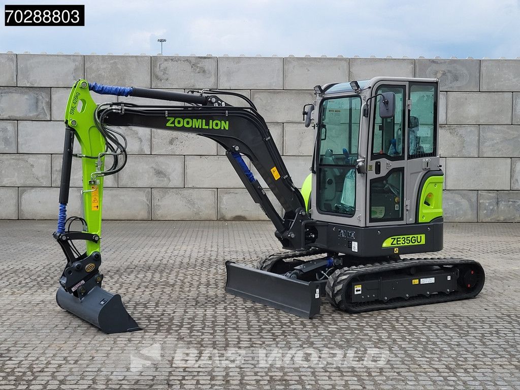 Zoomlion ZE35 GU FACTORY WARRANTY - PIN ON / 3 BUCKETS - KUBOTA