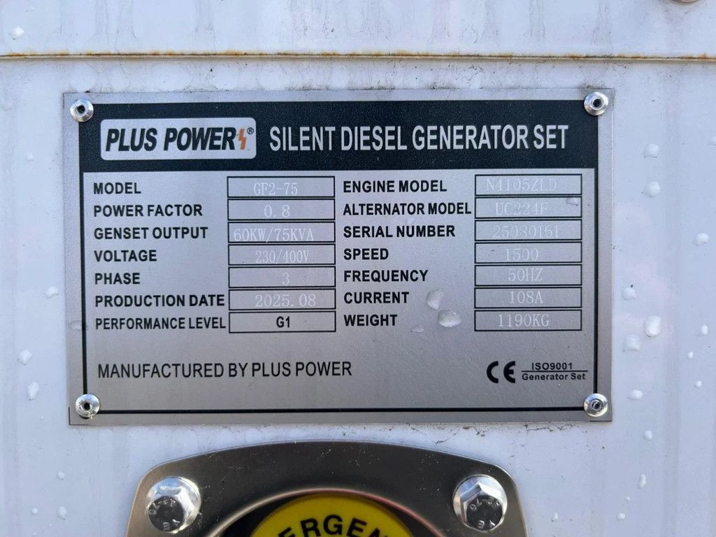 Cummins generatoren plus power 75,60,50 en 30 KVA