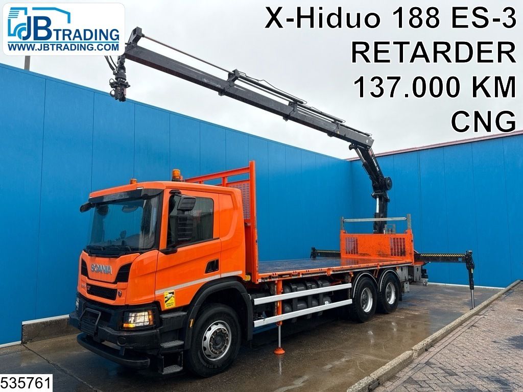 Scania P 340 6x4, EURO 6, CNG, Hiab, Remote