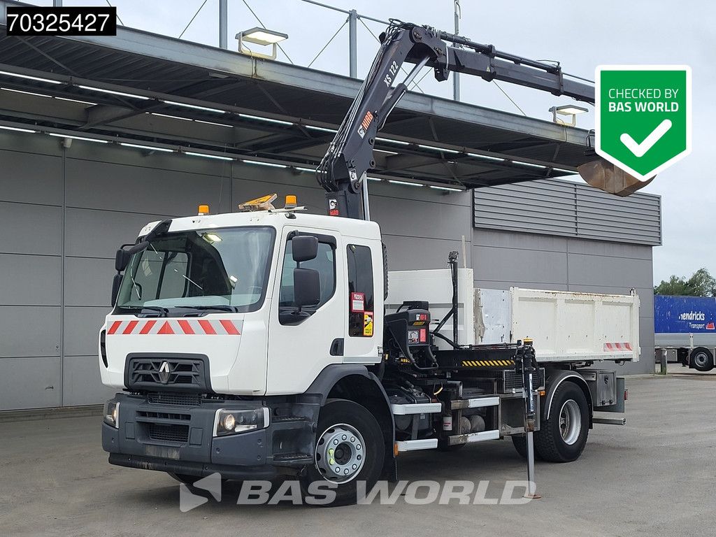 Renault C 280 4X2 HIAB 122 B-2 Hiduo Crane Kran 9m3 tipper Automatic Euro 6