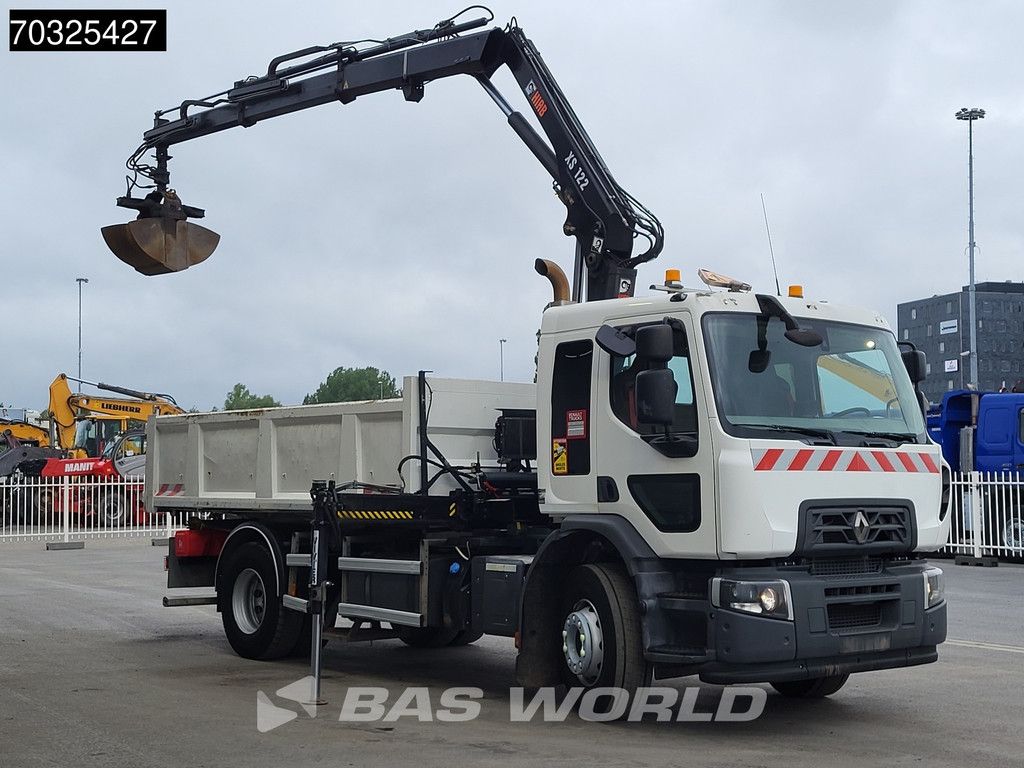 Renault C 280 4X2 HIAB 122 B-2 Hiduo Crane Kran 9m3 tipper Automatic Euro 6