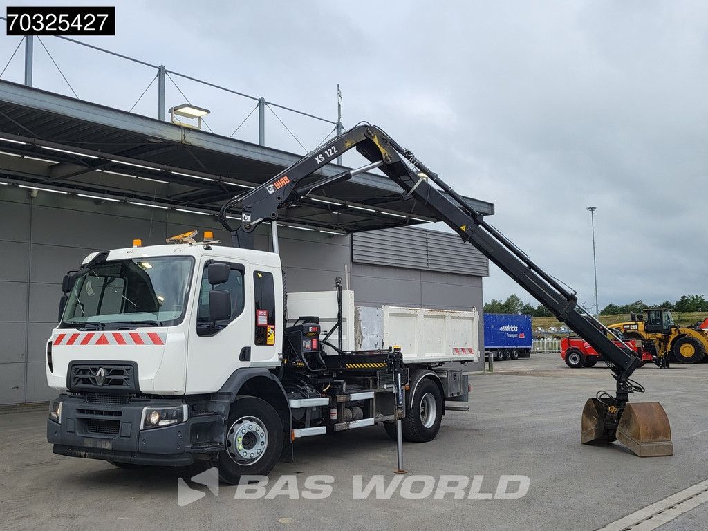 Renault C 280 4X2 HIAB 122 B-2 Hiduo Crane Kran 9m3 tipper Automatic Euro 6