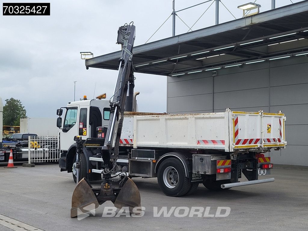 Renault C 280 4X2 HIAB 122 B-2 Hiduo Crane Kran 9m3 tipper Automatic Euro 6