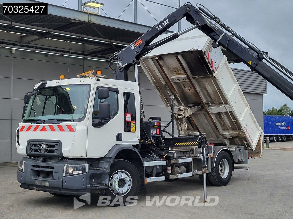 Renault C 280 4X2 HIAB 122 B-2 Hiduo Crane Kran 9m3 tipper Automatic Euro 6