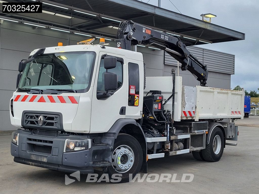 Renault C 280 4X2 HIAB 122 B-2 Hiduo Crane Kran 9m3 tipper Automatic Euro 6