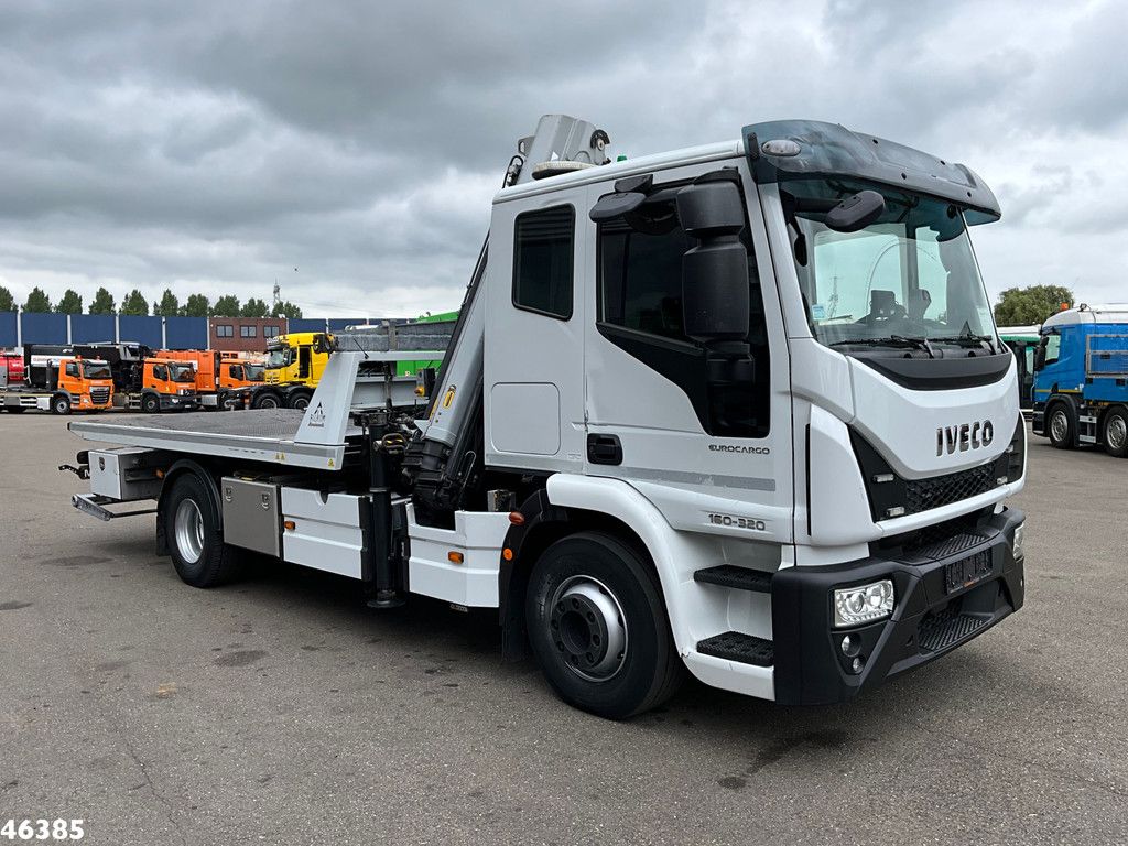 Iveco Eurocargo ML160E32 Euro 6 Falkom Abschlepp + Palfinger 19 Tonmeter laadkraan