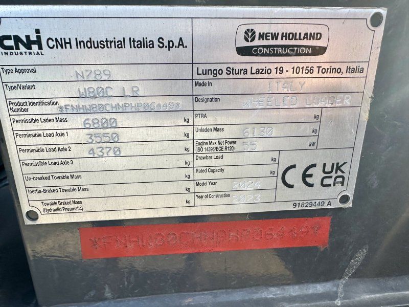 New Holland W80C-STAGE 5 HS LR EVO