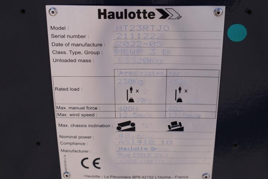 Haulotte HT23RTJ O Valid Inspection, *Guarantee! Diesel, 4x