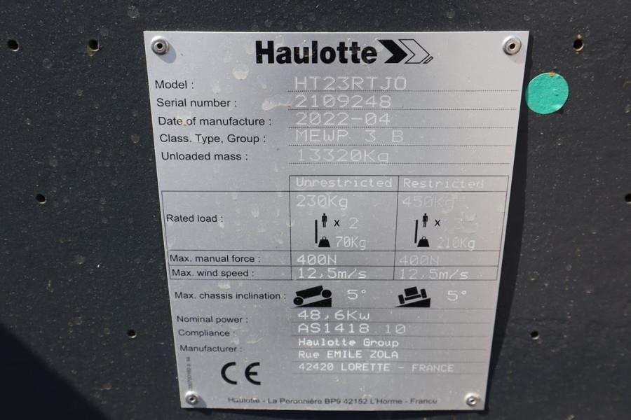 Haulotte HT23RTJ O Valid Inspection, *Guarantee! Diesel, 4x