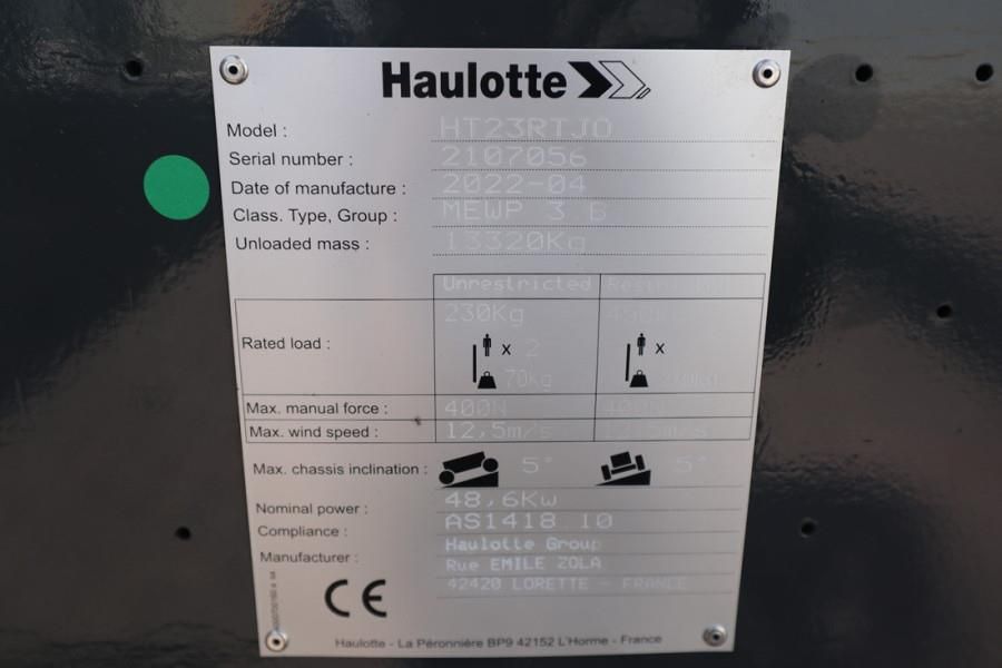 Haulotte HT23RTJ O Valid Inspection, *Guarantee! Diesel, 4x
