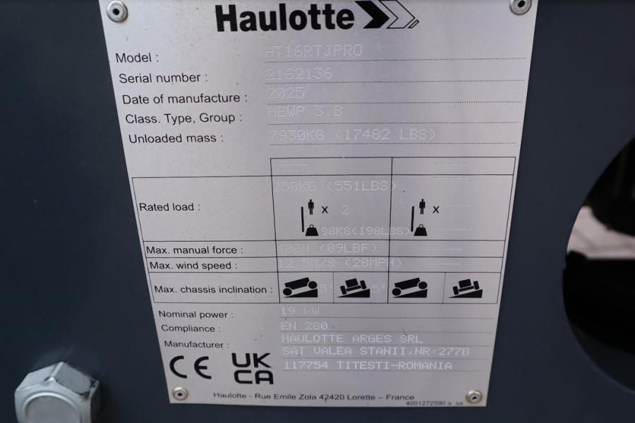 Haulotte HT16RTJ PRO NEW / UNUSED, Guarantee! Diesel, 4x4x4