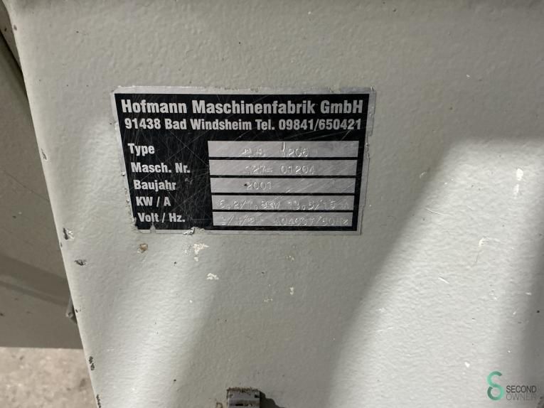 Tischfräsen Hofmann TFS 1200 2001