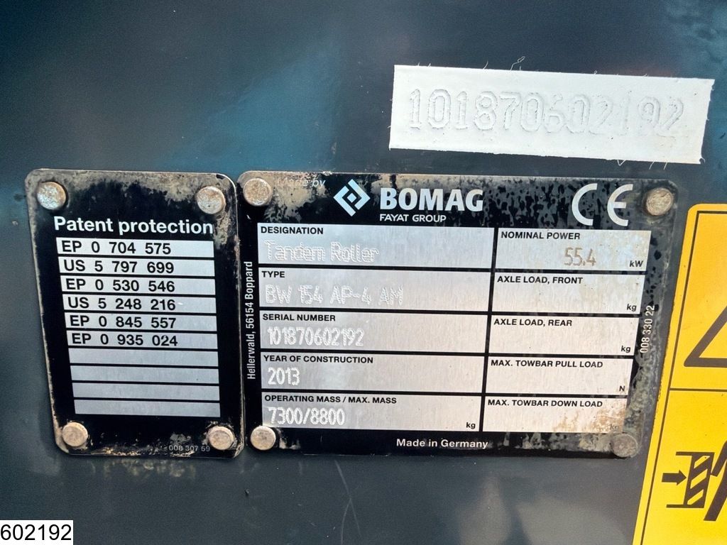Bomag BW154 55,4 KW, 7330 hr