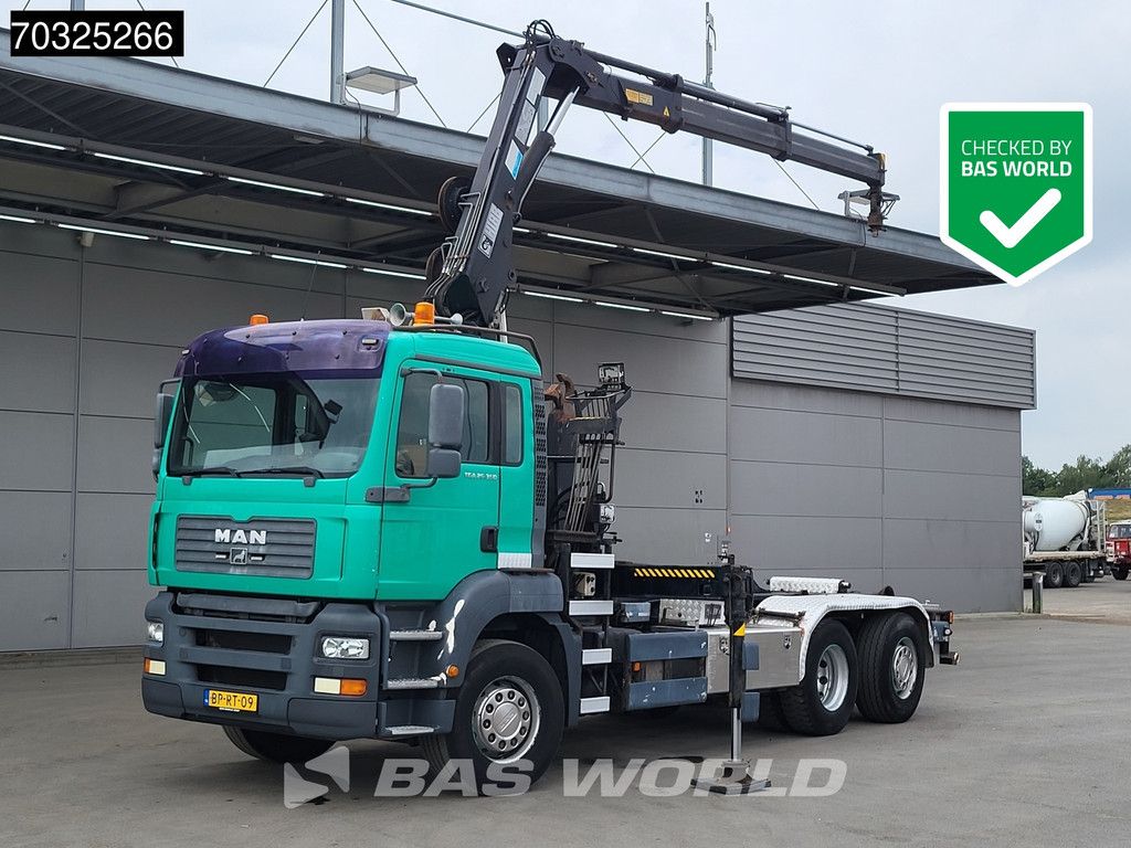 MAN TGA TGA 26.360 6X2 HIAB 166B-2 CL Crane + 20t Hook Steering Axle Euro 3