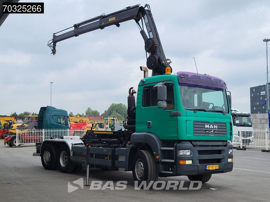 MAN TGA TGA 26.360 6X2 HIAB 166B-2 CL Crane + 20t Hook Steering Axle Euro 3