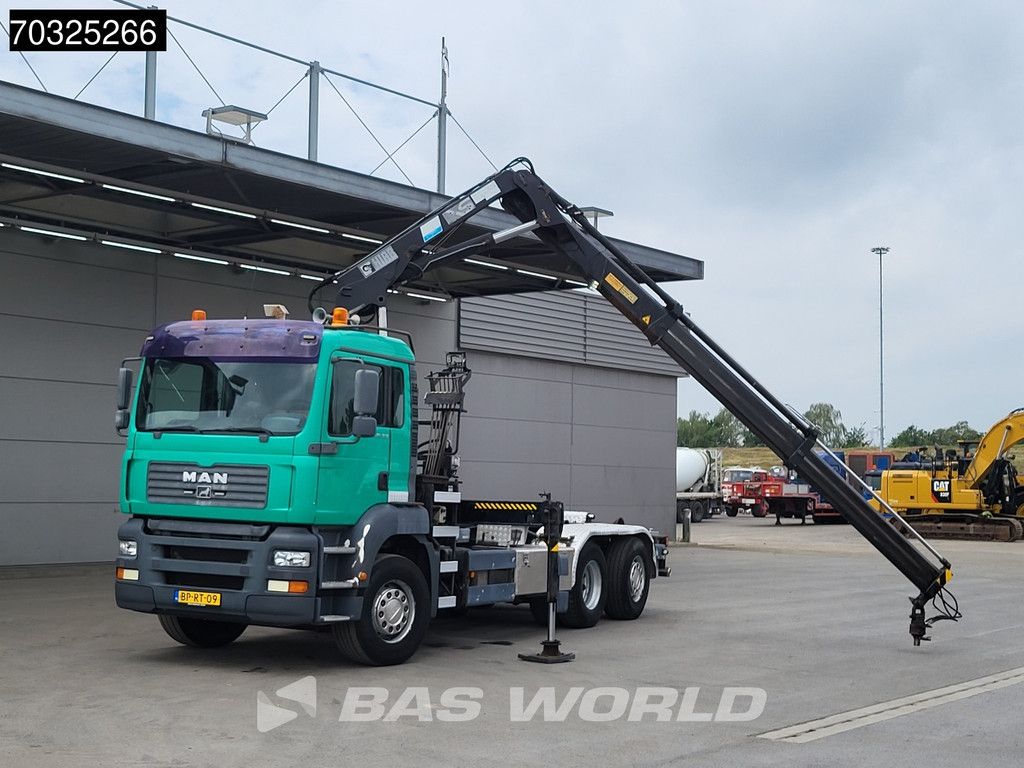MAN TGA TGA 26.360 6X2 HIAB 166B-2 CL Crane + 20t Hook Steering Axle Euro 3