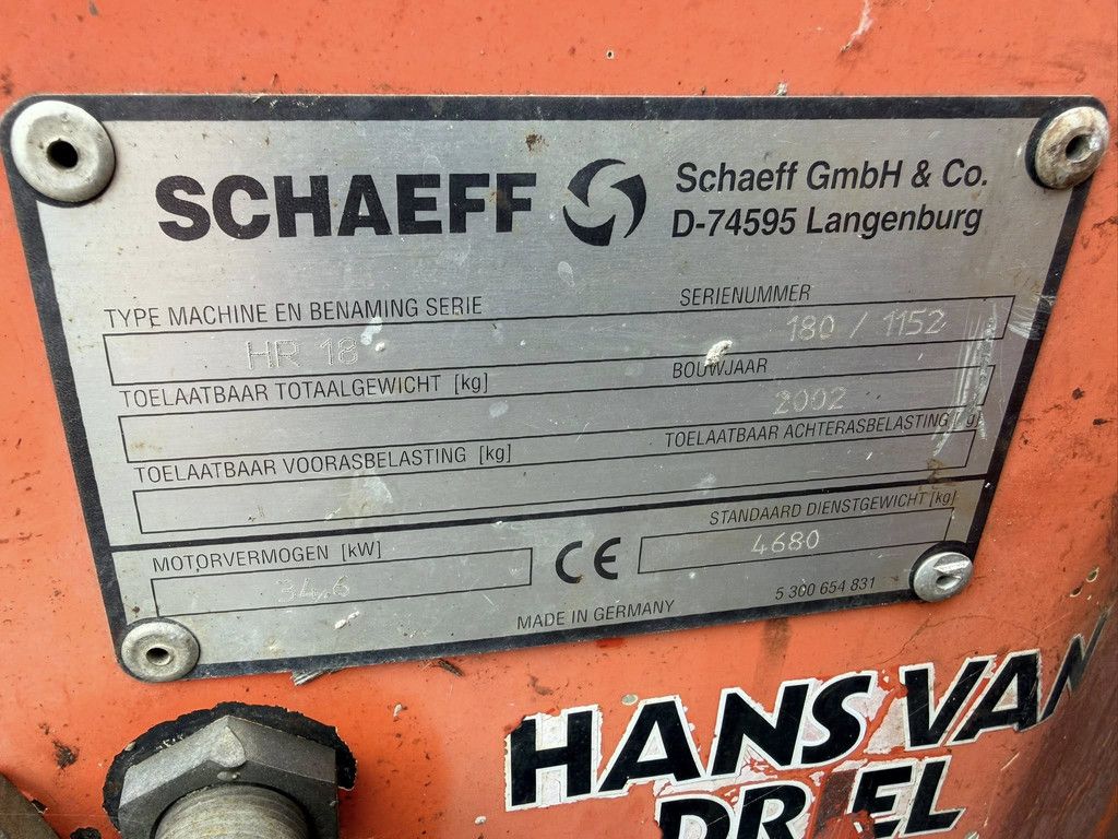 Schaeff HR 18 Graafmachine